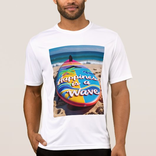 Happiness Wave Surfboard T-shirt (Voorkant)