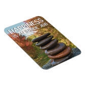 Happiness Zen Stones Motivatie inspiratie Magneet (Rechterzijde)