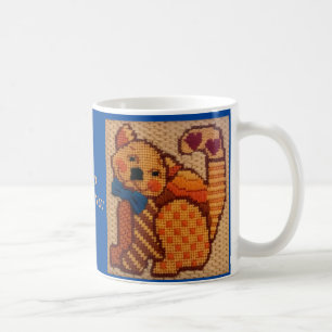 HAPPING TEXTURED CAT GOOD MORING KOFFIEMOK