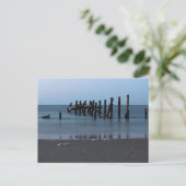 Happisburgh Beach Groins Briefkaart (Staand voorkant)