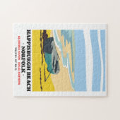 Happisburgh Beach Norfolk reisposter Legpuzzel (Horizontaal)