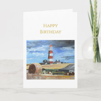 Happisburgh Lighthouse Verjaardagskaart Kaart