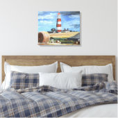 Happisburgh vuurtoren canvas afdruk (Insitu (Slaapkamer))