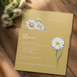 Happpy Daisy Huwelijksdetails Bijlagekaart RSVP Kaartje