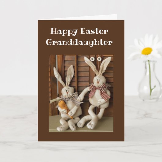 HAPPPY EASTER **GRANDDAUGHTER** CARD KAART (Kleine Plant)