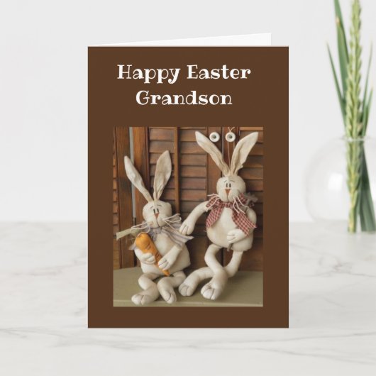 HAPPPY EASTER **GRANDSON** CARD KAART (Voorkant)
