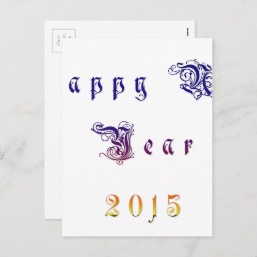 Happu Nieuwjaar 2015 Hakuna Matata wil.png Feestdagenkaart (Voorkant / Achterkant)