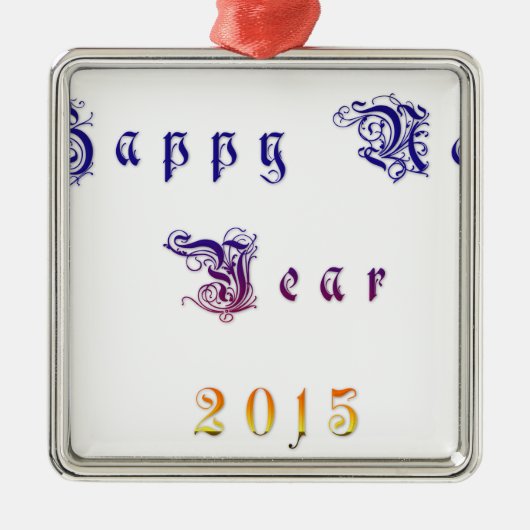 Happu Nieuwjaar 2015 Hakuna Matata wil.png Metalen Ornament (Voorkant)