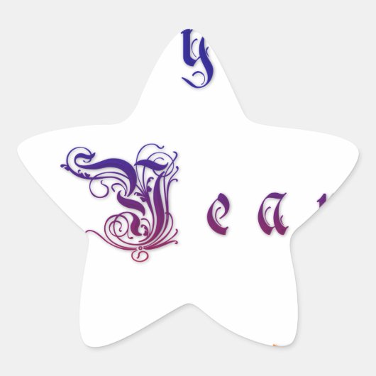 Happu Nieuwjaar 2015 Hakuna Matata wil.png Ster Sticker (Voorkant)