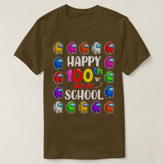 happy100thdayofschoolonder met usforkidsgamelover t-shirt (Design voorkant)