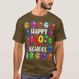 happy100thdayofschoolonder met usforkidsgamelover t-shirt