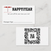 HAPPY1YEAR Coupon Visitekaartje (Voorkant / Achterkant)