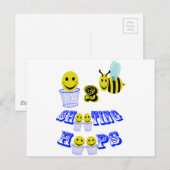 happy2bee-schieten briefkaart (Voorkant / Achterkant)