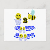 happy2bee-schieten briefkaart (Voorkant)