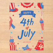 #Happy4thOfJulyAcrylUitnodiging Acryl Uitnodigingen (Voorkant)
