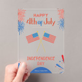 #Happy4thOfJulyIndependenceDayAcrylUitnodiging Acryl Uitnodigingen (Insitu (Draagbaar))