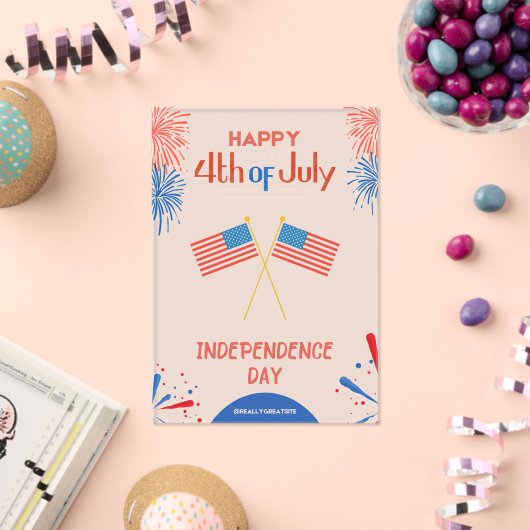 #Happy4thOfJulyIndependenceDayAcrylUitnodiging Acryl Uitnodigingen (Insitu (Viering))