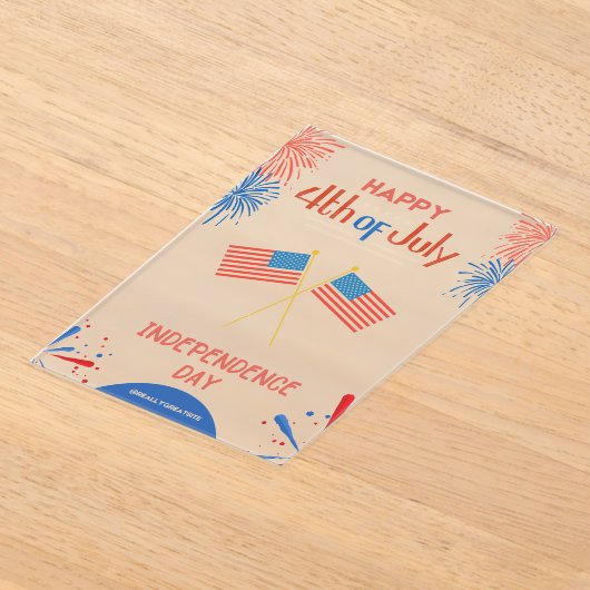 #Happy4thOfJulyIndependenceDayAcrylUitnodiging Acryl Uitnodigingen (Laagn)