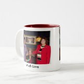 Happy65thmuchlove2 Tweekleurige Koffiemok (Voorkant links)