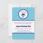 Happy 100 dagen 백 Baek-il 일 Elephant gepersonalise Kaart (Achterkant)