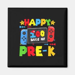 Happy 100 dagen Pre-K Gaming 100e dag School Bo Magneet