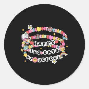 Happy 100 dagen van de school armband leraar stude ronde sticker