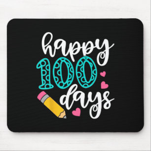 Happy 100 dagen van school Schattige penil meisje Muismat