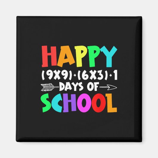Happy 100 dagen van school Wiskunde Formula Teache Magneet (Voorkant)