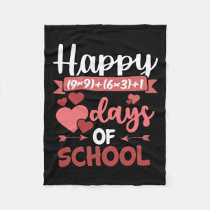 Happy 100 dagen van school Wiskunde Formula Valent Fleece Deken