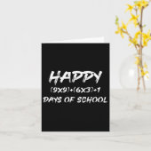 Happy 100 dagen van School Wiskunde Fun T-shirt vo Kaart (Gele Bloem)