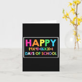 Happy 100 dagen van School Wiskunde Fun T-shirt vo Kaart (Gele Bloem)