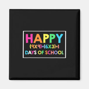 Happy 100 dagen van School Wiskunde Fun T-shirt vo Magneet