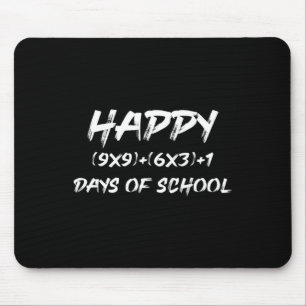 Happy 100 dagen van School Wiskunde Fun T-shirt vo Muismat