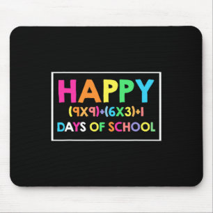 Happy 100 dagen van School Wiskunde Fun T-shirt vo Muismat