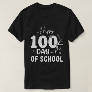 Happy 100 day of school Teachers Kids Child Happy  T-shirt