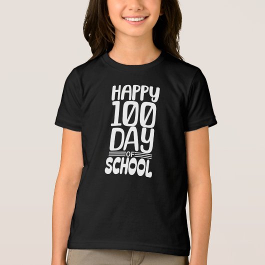 Happy 100 Day School Fun Klaslokaal feest Tri-Blend Shirt (Voorkant)
