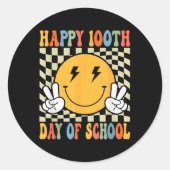 Happy 100 Days 100th Day of School Teacher Kind Bo Ronde Sticker (Voorkant)