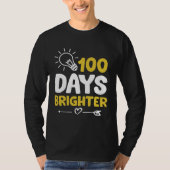 Happy 100 Days Brighter School Bright Light Bulb G T-shirt (Voorkant)