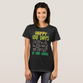 Happy 100 Days Of 2nd Grade Math Teacher Equations T-shirt (Voorkant volledig)