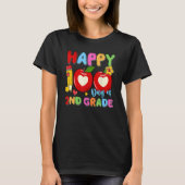 Happy 100 Days Of 2nd Grade Pencil Apples Kids Tea T-shirt (Voorkant)
