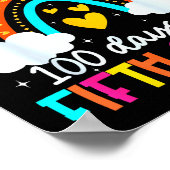 Happy 100 Days Of 5th Grade Kids Teacher 100th Day Poster (Hoek)