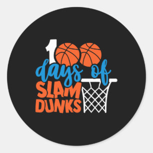 Happy 100 Days of School 100 Days of Slam Dunks be Ronde Sticker