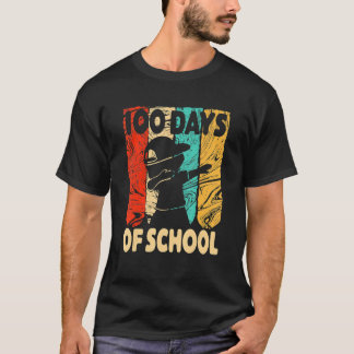 Happy 100 Days Of School 100th Day Dabbing Child K T-shirt