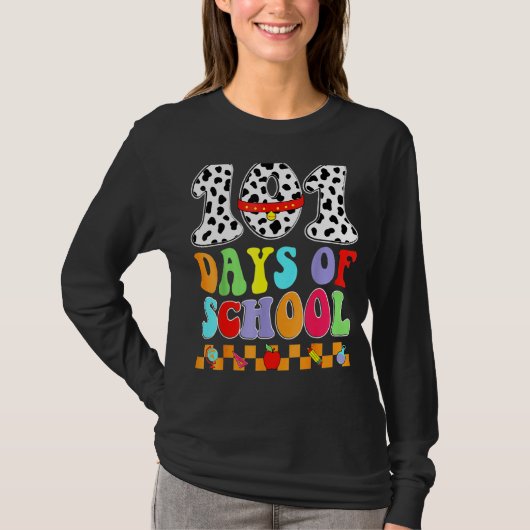 Happy 100 Days of School 100th Day Dalmatian Dog T T-shirt (Voorkant)