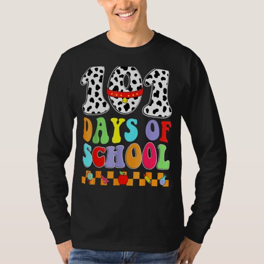 Happy 100 Days of School 100th Day Dalmatian Dog T T-shirt (Voorkant)
