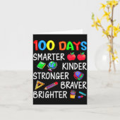 Happy 100 Days Of School 100th Day Of School Kids  Kaart (Gele Bloem)