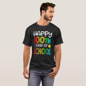 Happy 100 Days Of School 100th Day Student Kids Te T-shirt (Voorkant volledig)