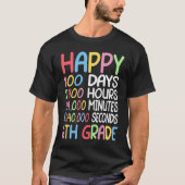 Happy 100 Days Of School 6th Grade Student Math Te T-shirt (Voorkant)