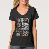 Happy 100 Days Of School 6th Grade Student Math Te T-shirt (Voorkant)