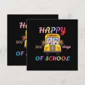HAPPY 100 DAYS OF SCHOOL, BACK TO SCHOOL KAART (Voorkant / Achterkant)